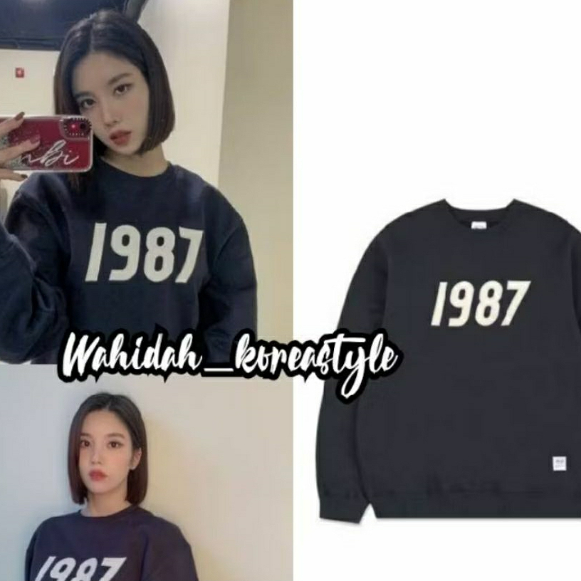 Crewneck Sweater Mmlg 1987 Used Eunbi IzOne Baju idol K-pop Fashion