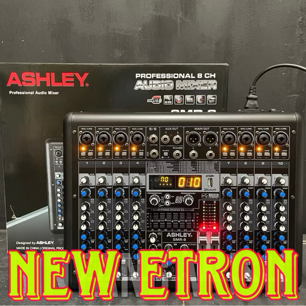 Mixer Audio 8 Channel Ashley SMR 8 Original mixer ashley smr 8 garansi 1 tahun