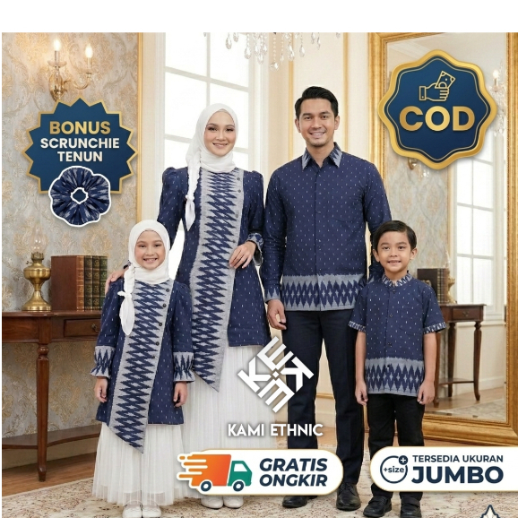 baju tenun couple - sarimbit tenun - tunik tenun - couple keluarga - seragam lebaran