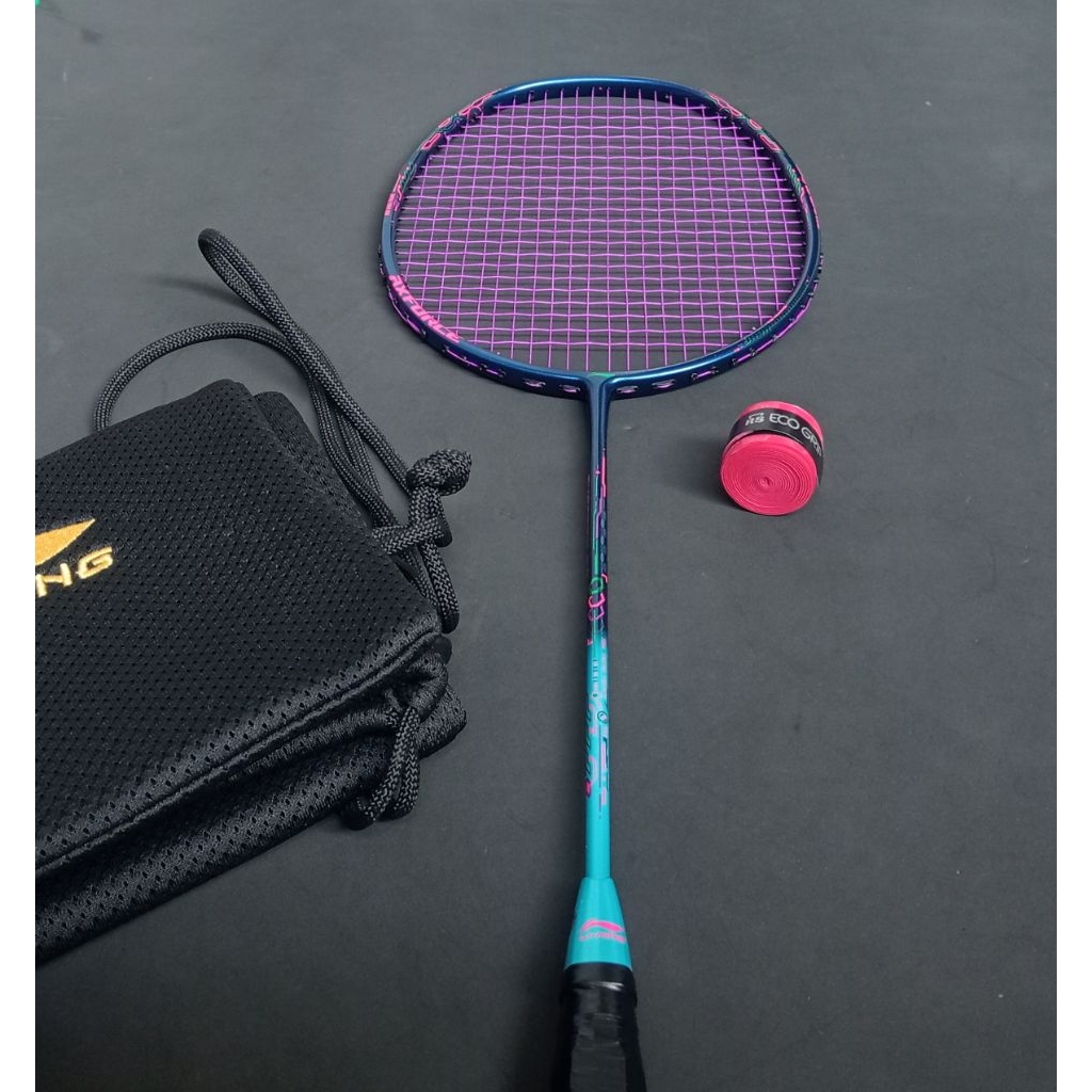 Raket badminton bulutangkis bekas second original lining axforce 50