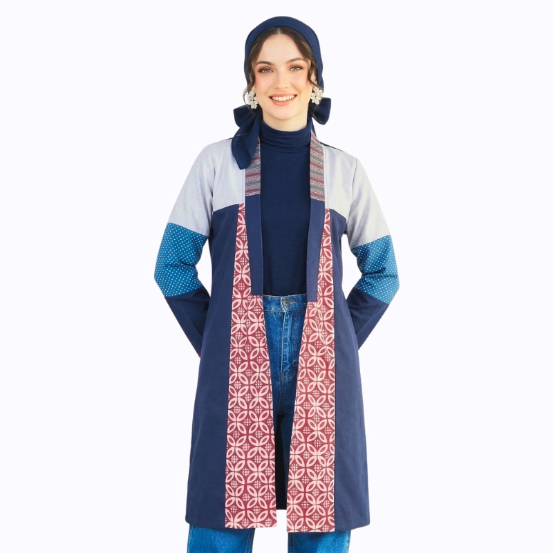 Outer Batik Wanita - Atasan Batik - Bhatara Batik Kanaya - Baju Batik Modern Lengan Panjang