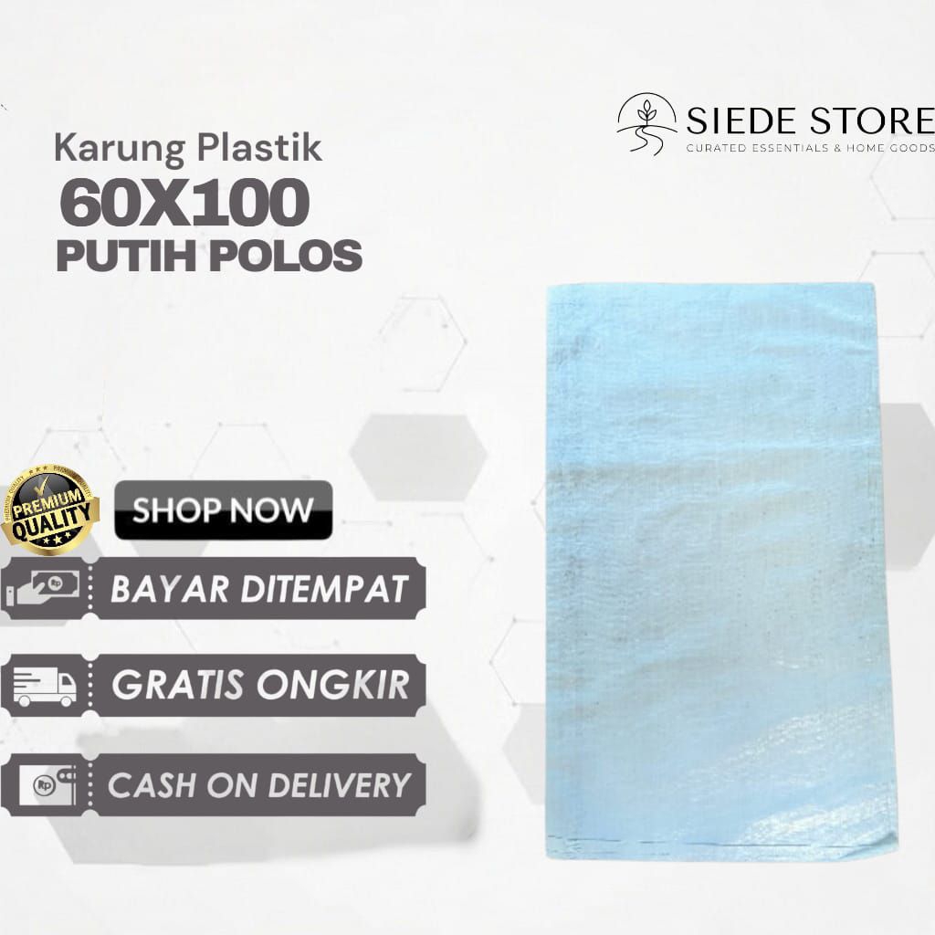 Karung Baru 60X100 (50Kg) Putih Polos Kualitas Premium