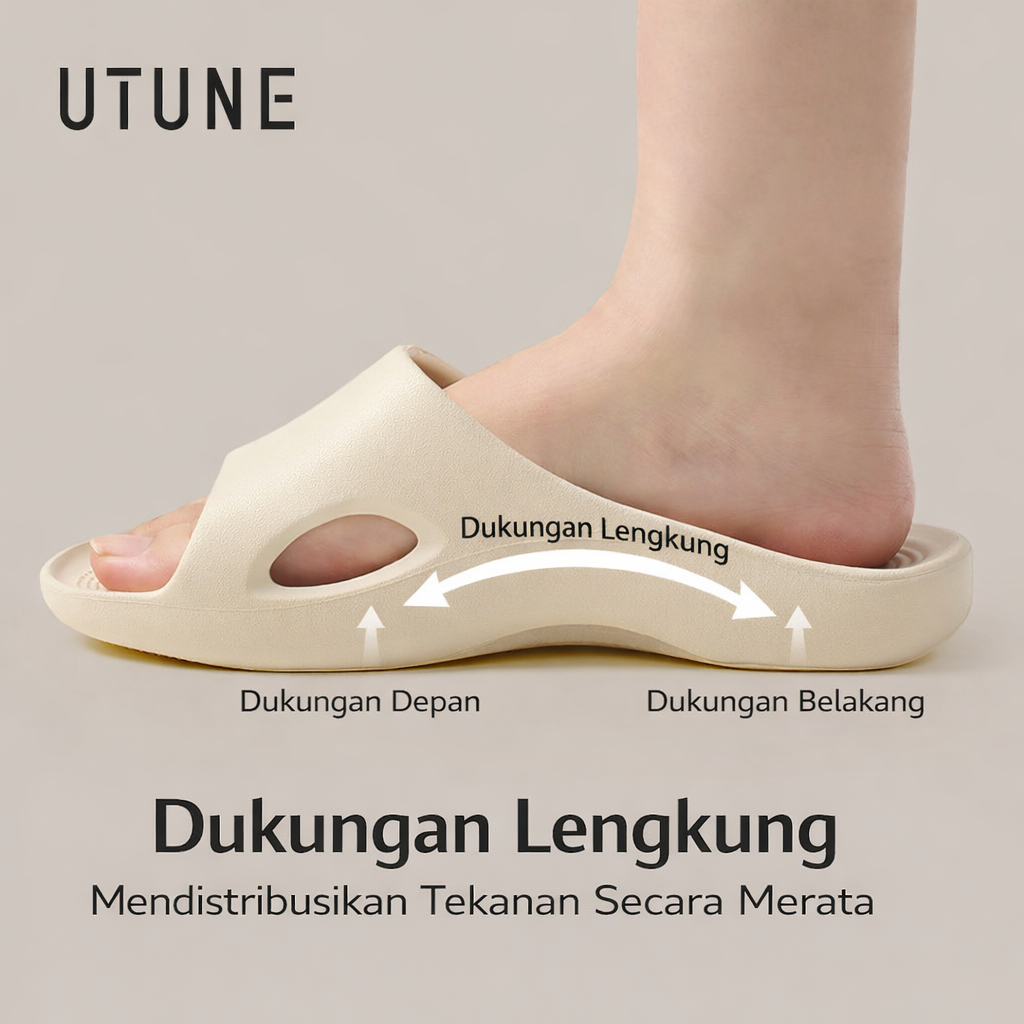 UTUNE Sandal Penopang Lengkung Kaki Desain Ergonomis Distribusi Tekanan Kaki Nyaman Dipakai Lama Coc