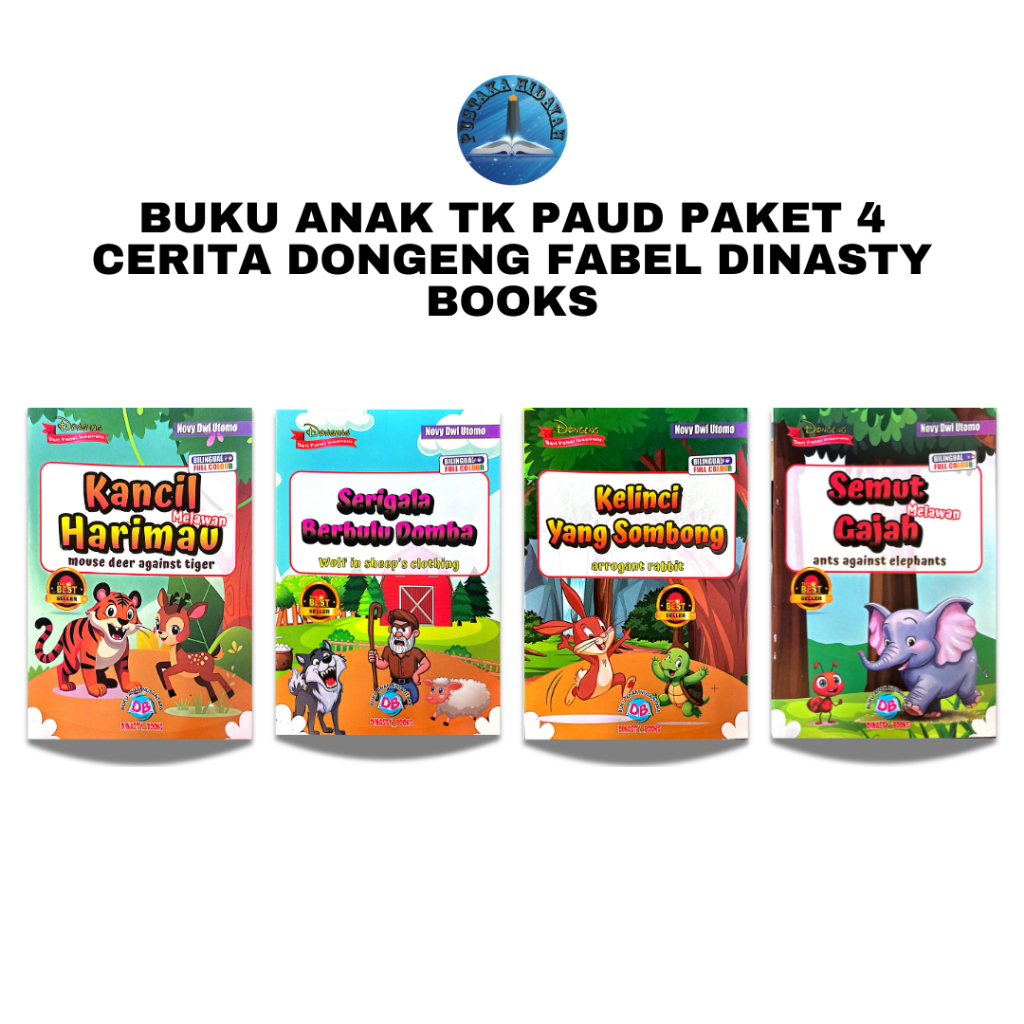 Buku Anak TK PAUD Paket 4 Cerita Dongeng Fabel Dinasty Books