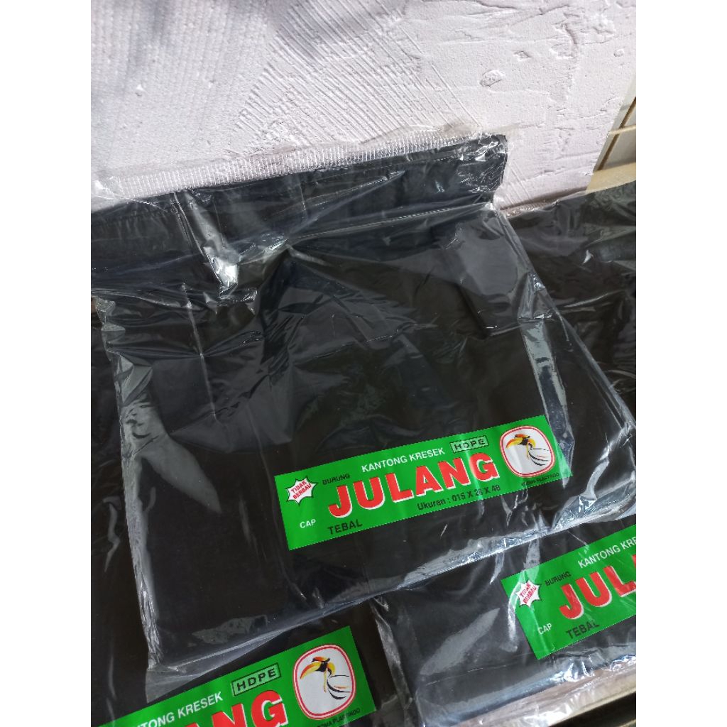 kresek kantong plastik JULANG 015x28x48 hitam