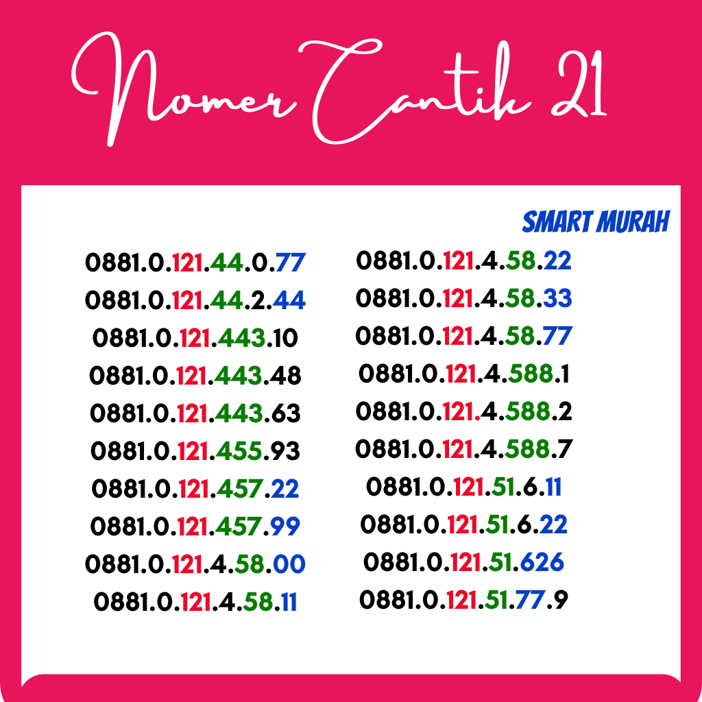 NOMOR CANTIK SMARTFREN SERI TAHUN