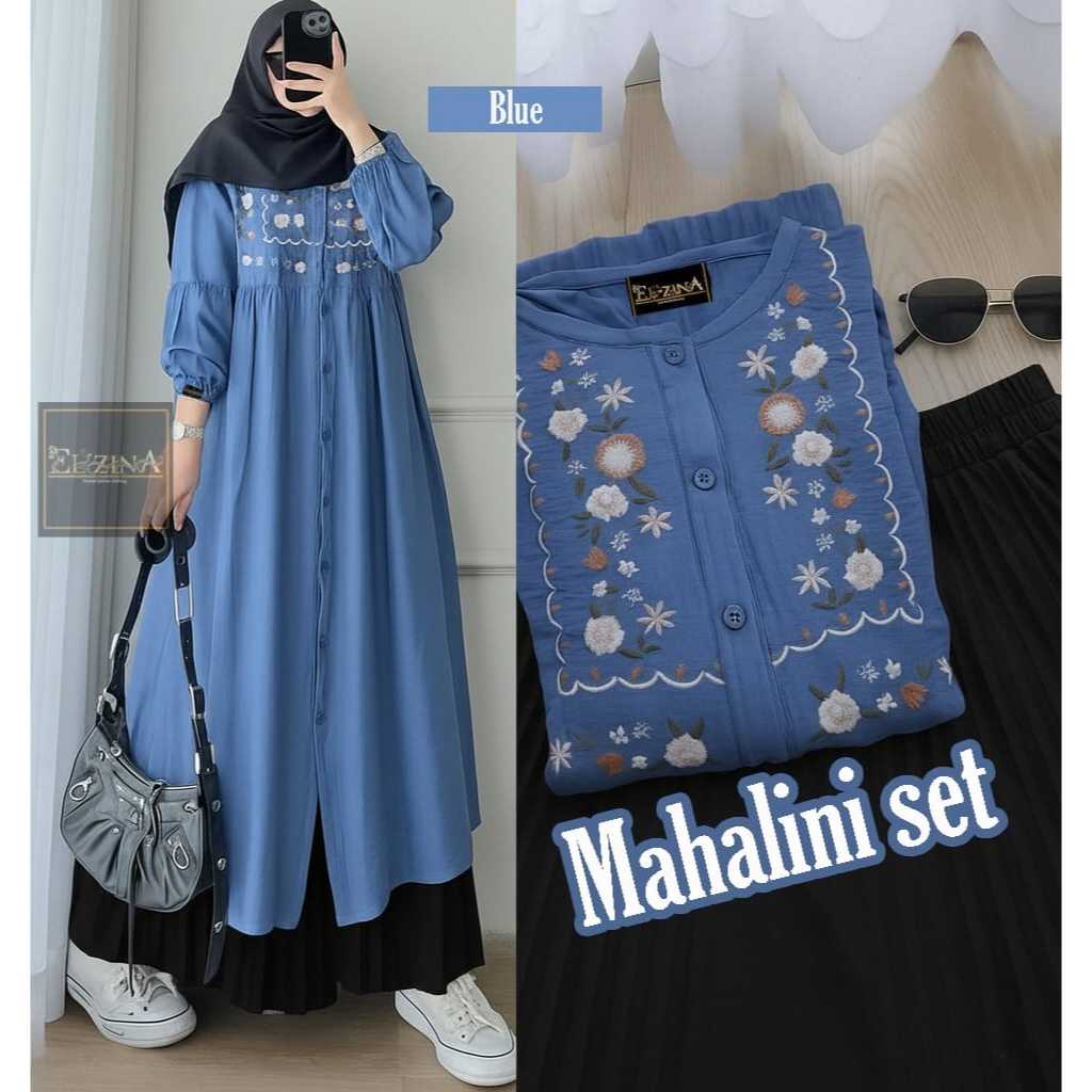 Mahalini setrok tunik -  setelan rok tunik bordir premium