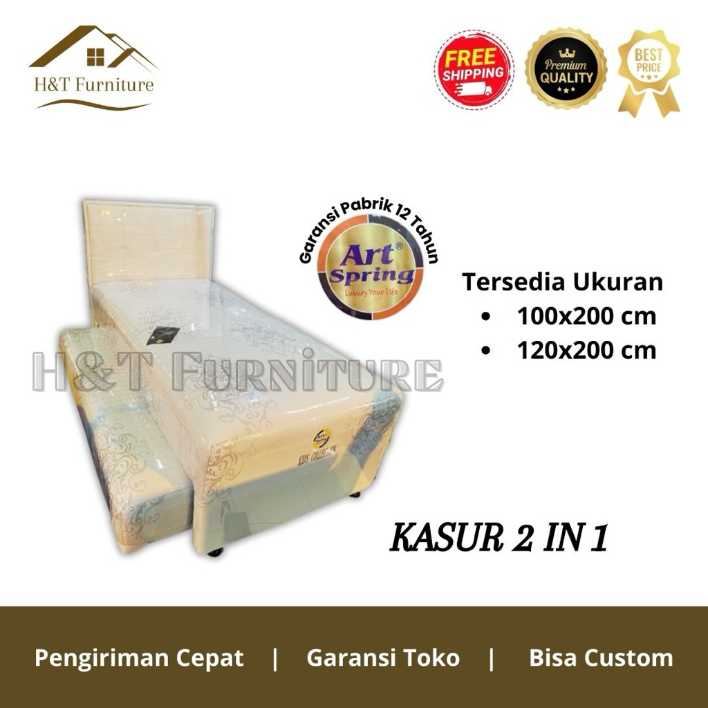 Kasur Sorong 2in1 kasur springbed tempat tidur anak sorong