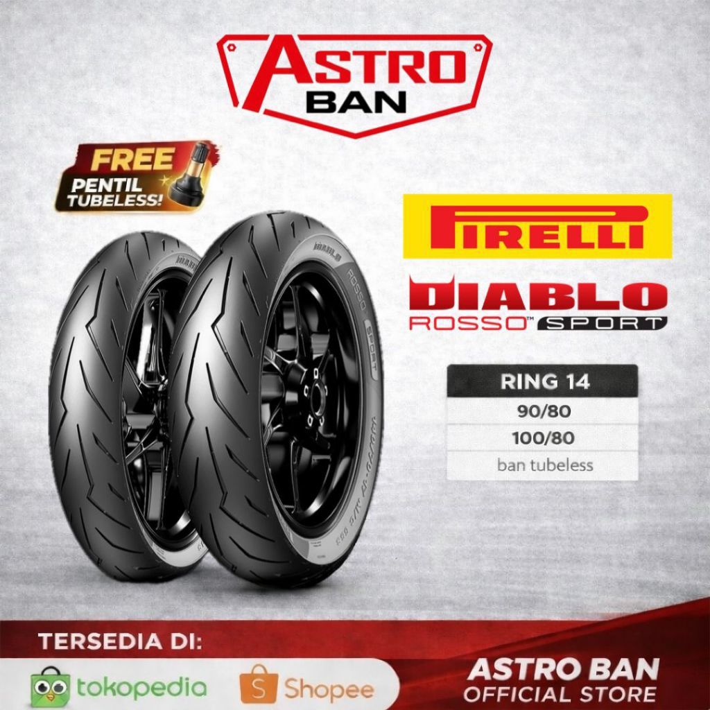 BAN PIRELLI ROSSO SPORT MATIC 90/80-14 100/80-14