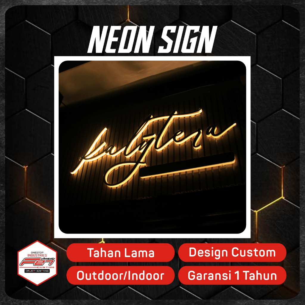 HURUF TIMBUL LED - SIAP PASANG CUSTOM TULISAN - OUTDOOR INDOOR