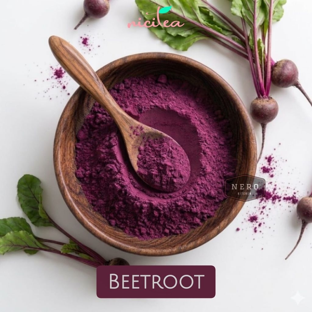 BEETROOT POWDER 25gram - NICITEA / Bubuk Beetroot Bit Merah / Superfood  Powder / Bubuk buah bit Ala