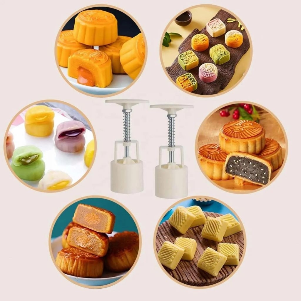 Cetakan Kue Bulan Cetakan Kue Pres Pencetak Kukis Kue Bunga Teratai Mooncake Talam Kue Bulan angku K
