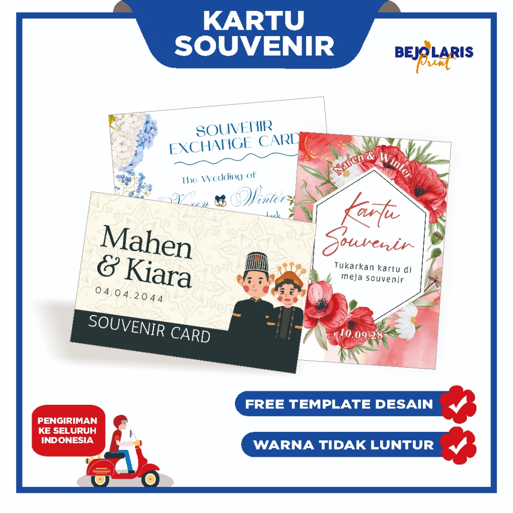 Kartu Penukaran Souvenir Pernikahan Kupon Souvenir Kartu Voucher Souvenir Wedding Souvenir