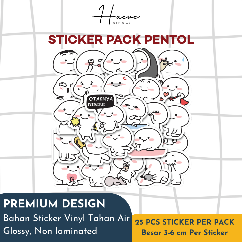 [PACK] Sticker Pack Pentol Sticker Helm Laptop Tumbler Anti Air Bahan Vinyl