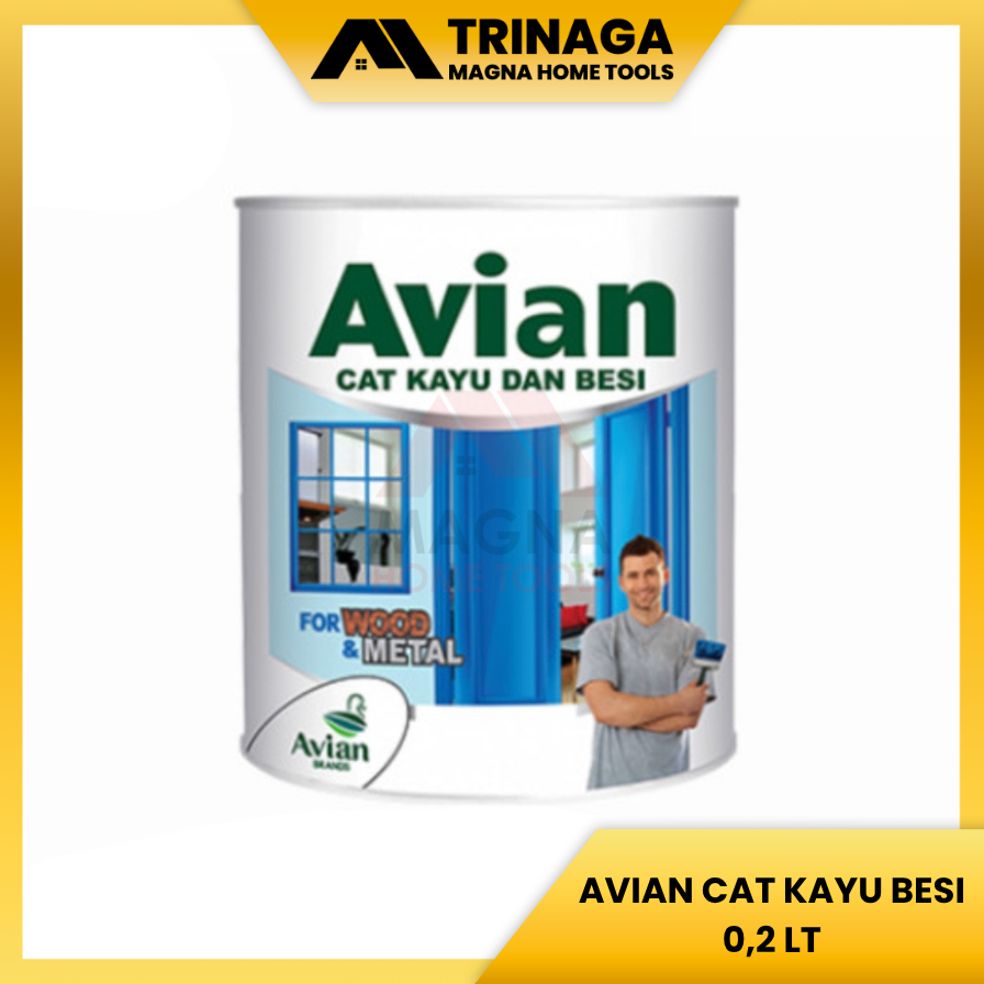 CAT BESI/KAYU AVIAN 200CC 0.2 LT WARNA PUTIH/HITAM/BIRU/HIJAU/KUNING/COKLAT
