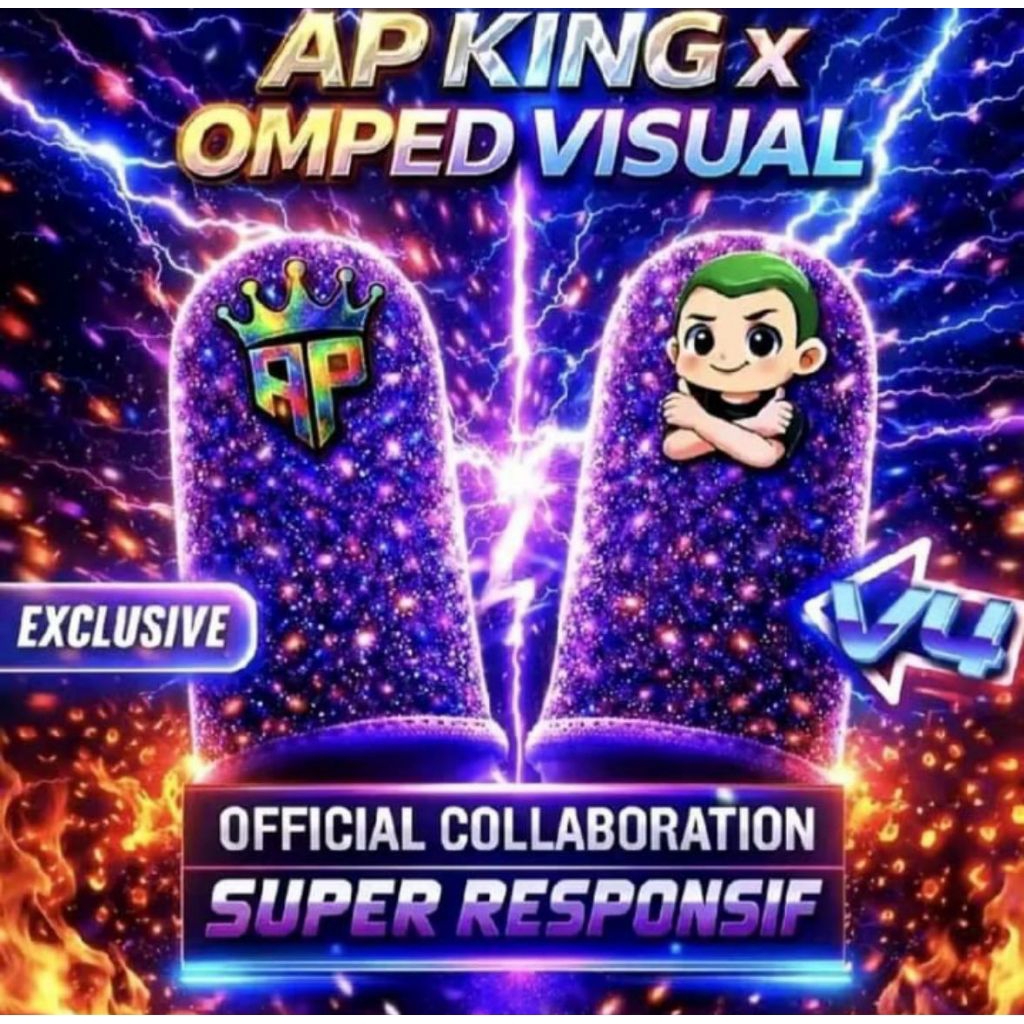PROMO FREE 1000 DIAMOND Sarung Jempol AP King V4 X Omped Visual Spesial Edition! Super Responsif, An