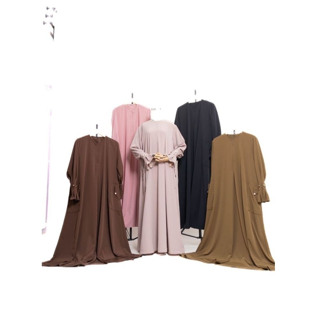 gamis syar'i muslimah simple elegan mewah bahan crinkle yuoryu gamis cantik syar'i dan elegan|Gamis 