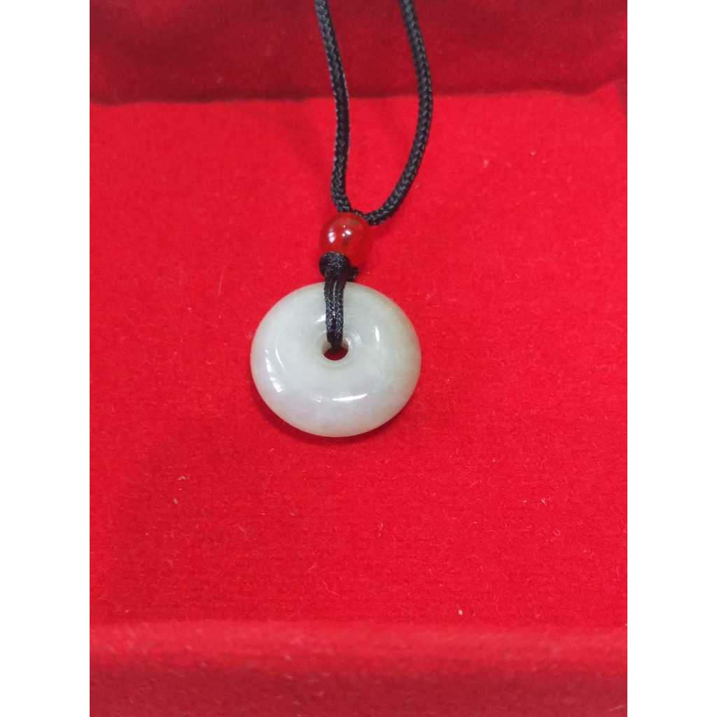 Liontin Jade / Jadeite / Giok Burma Model Donat - Natural / Asli
