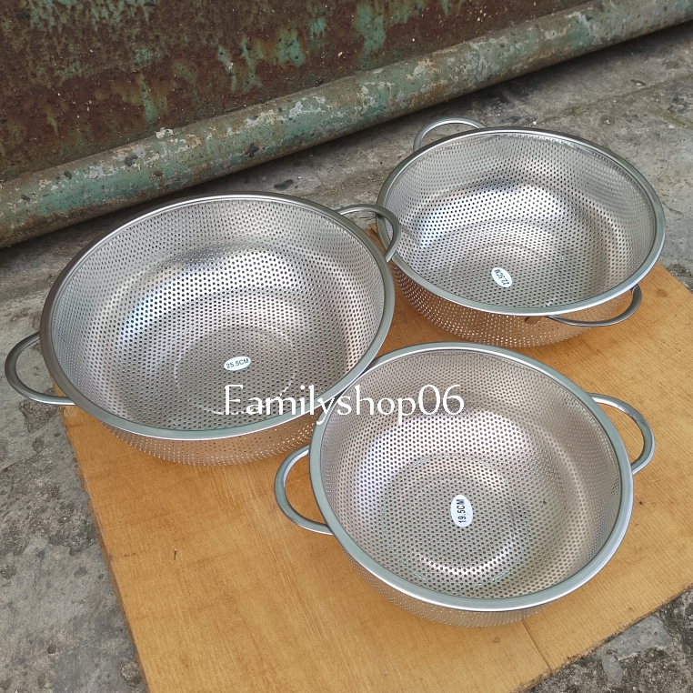 Baskom Bolong Sayur Baskom Cuci Beras Sayur Buah Stainless