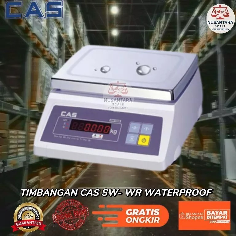 Timbangan Digital Water Proof Timbangan Ikan Tahan Air CAS SW-WR 10kg