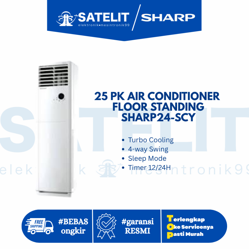 Sharp AC Floor Standing 2.5PK GS-A24SCY Self Cleaning & Turbo Mode
