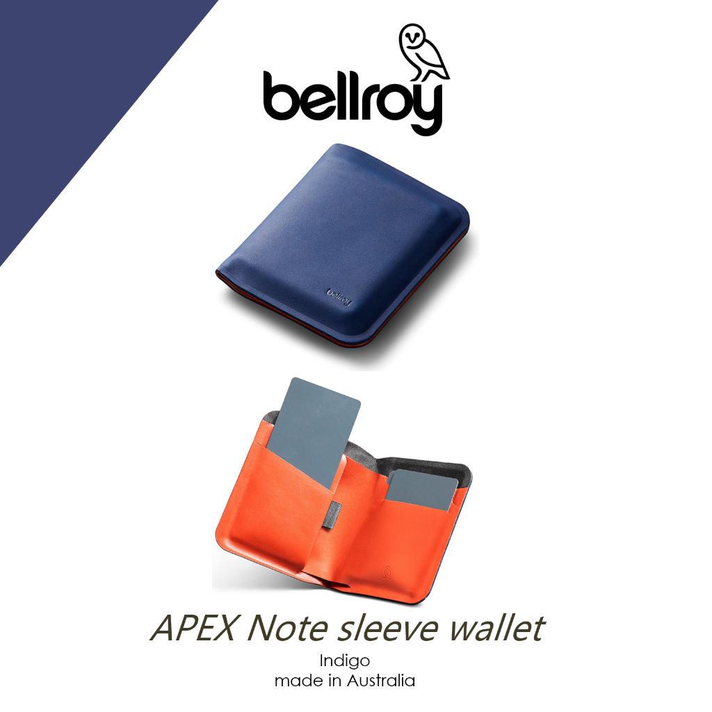 Dompet Bellroy APEX Note Sleeve Wallet Indigo RFID Original