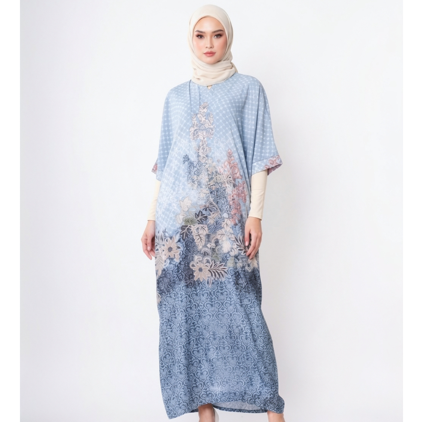 Eprise Kaftan N - AP1294B Blue | Gaun Maxi Wanita Muslim | Dress Kaftan | Dress Lebaran
