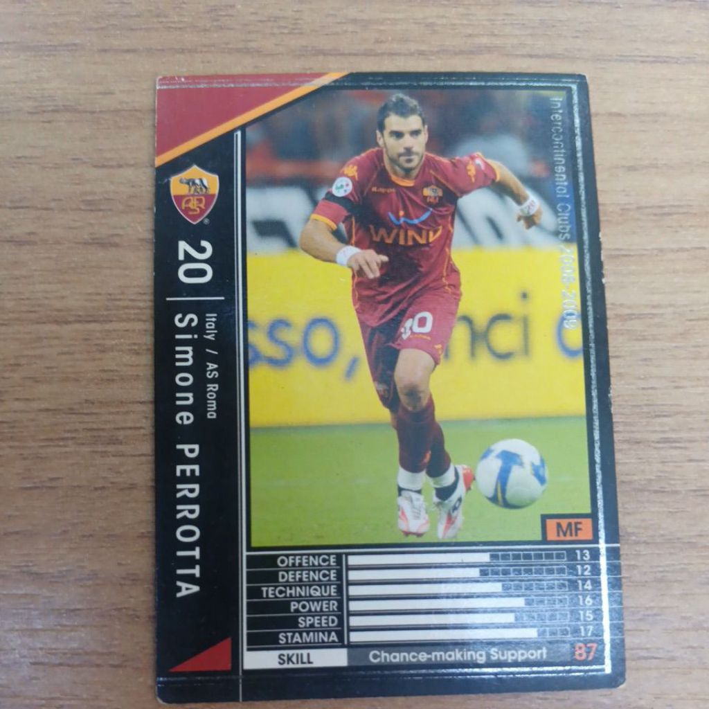 kartu bola panini wccf 2008/2009 AS Roma