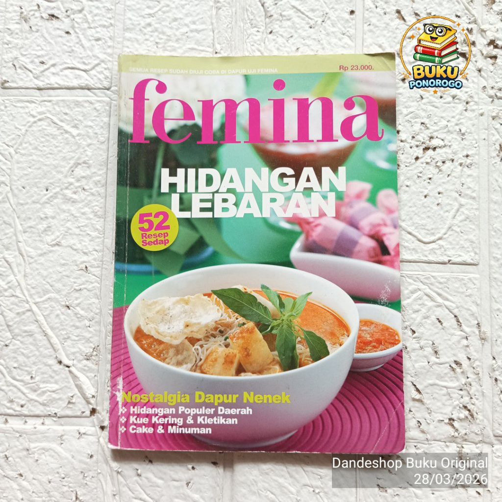 (bekas) Femina Hidangan Lebaran - 52 resep sedap nostalgia dapur nenek - BUKU RESEP MASAKAN ORIGINAL