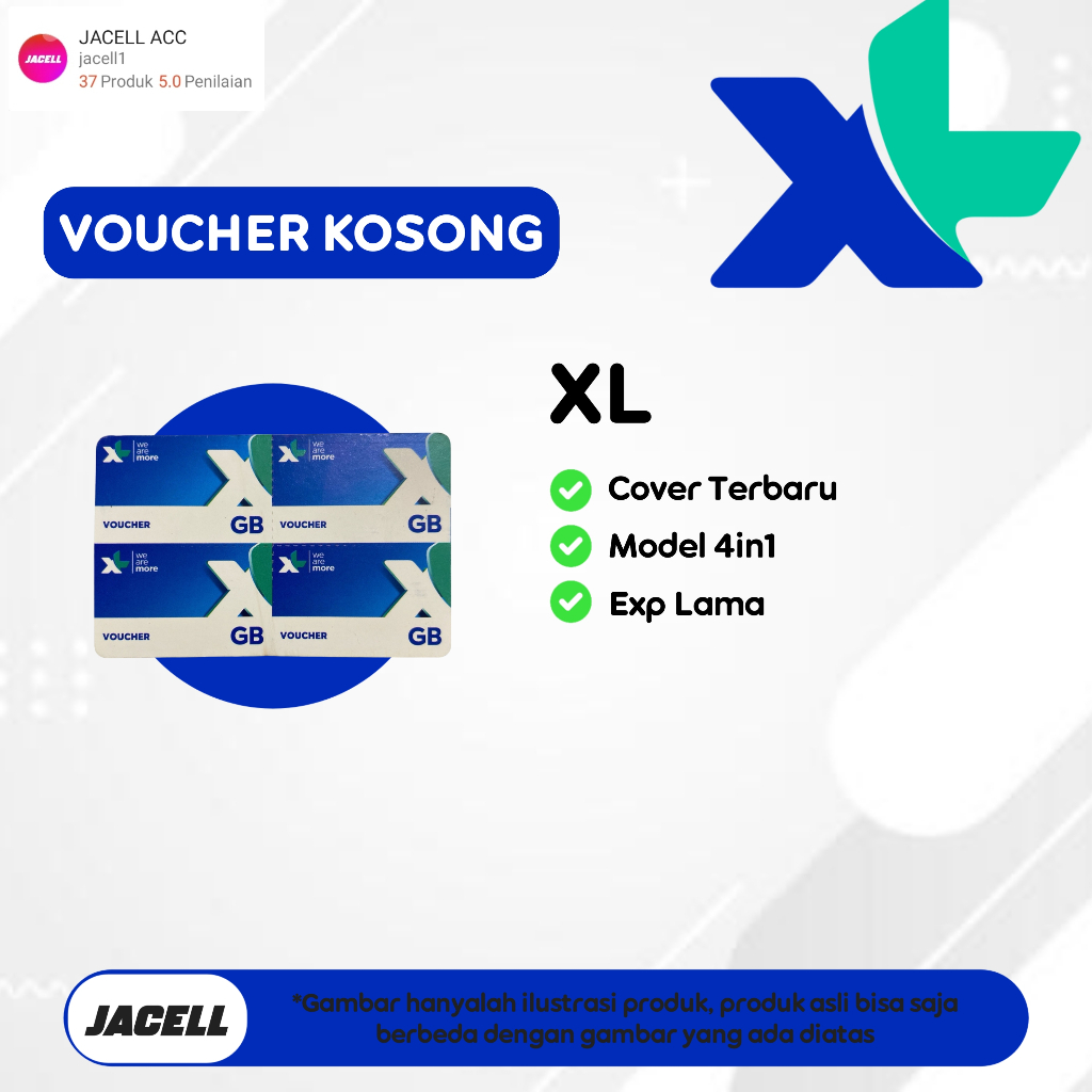 VOUCHER KOSONG XL - BAHAN INJECT