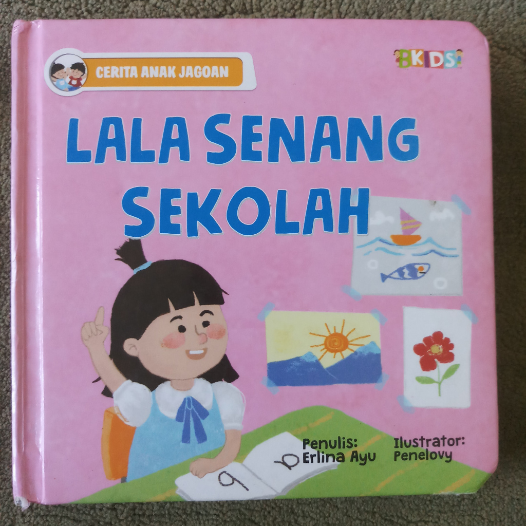 Buku Anak Preloved - Board book - Lala Senang Sekolah