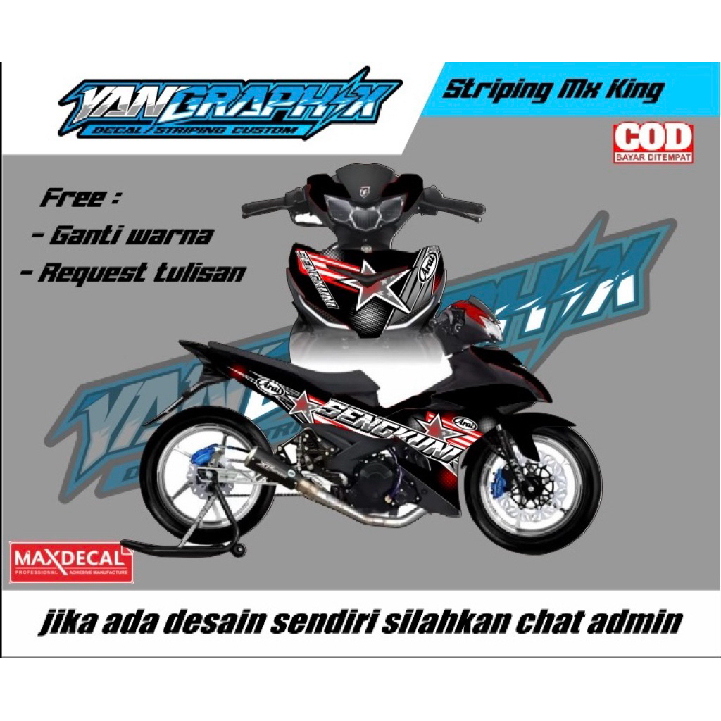 Striping Mx King Arai-Sticker Mx King 150-Sticker Motor