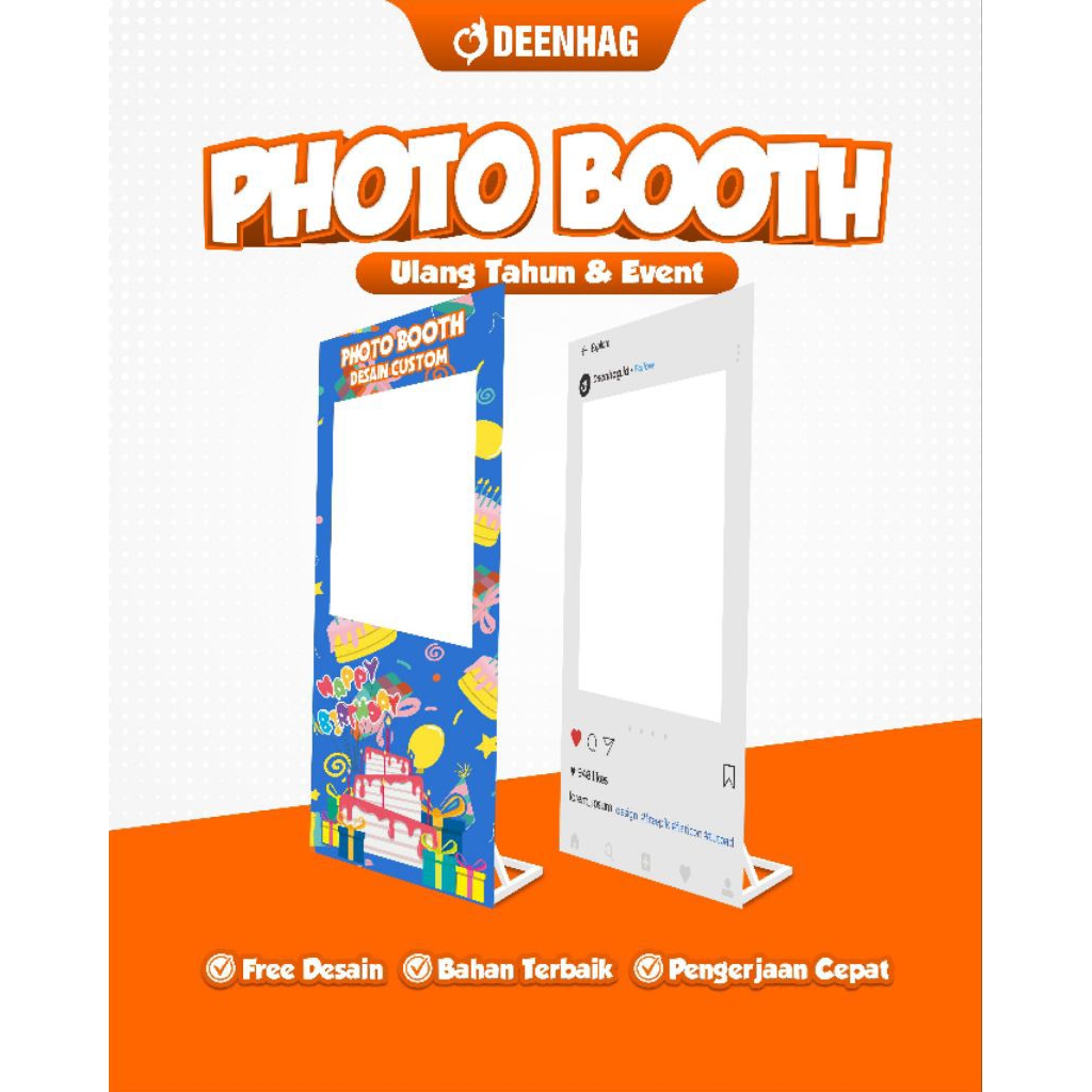 Frame Photo booth Custom | Free desian