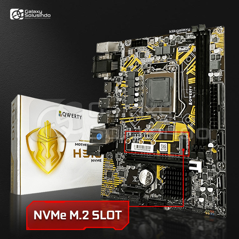 QWERTY H310 Intel LGA1151 v2 DDR4 NVMe Motherboard - GW