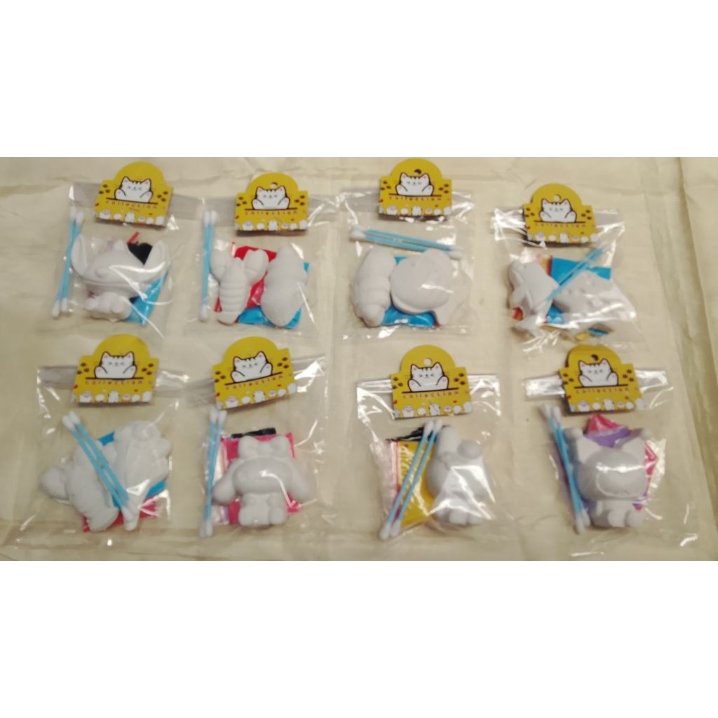 Set Mewarnai Patung Gypsum Anak dengan Cat Warna dan Kuas