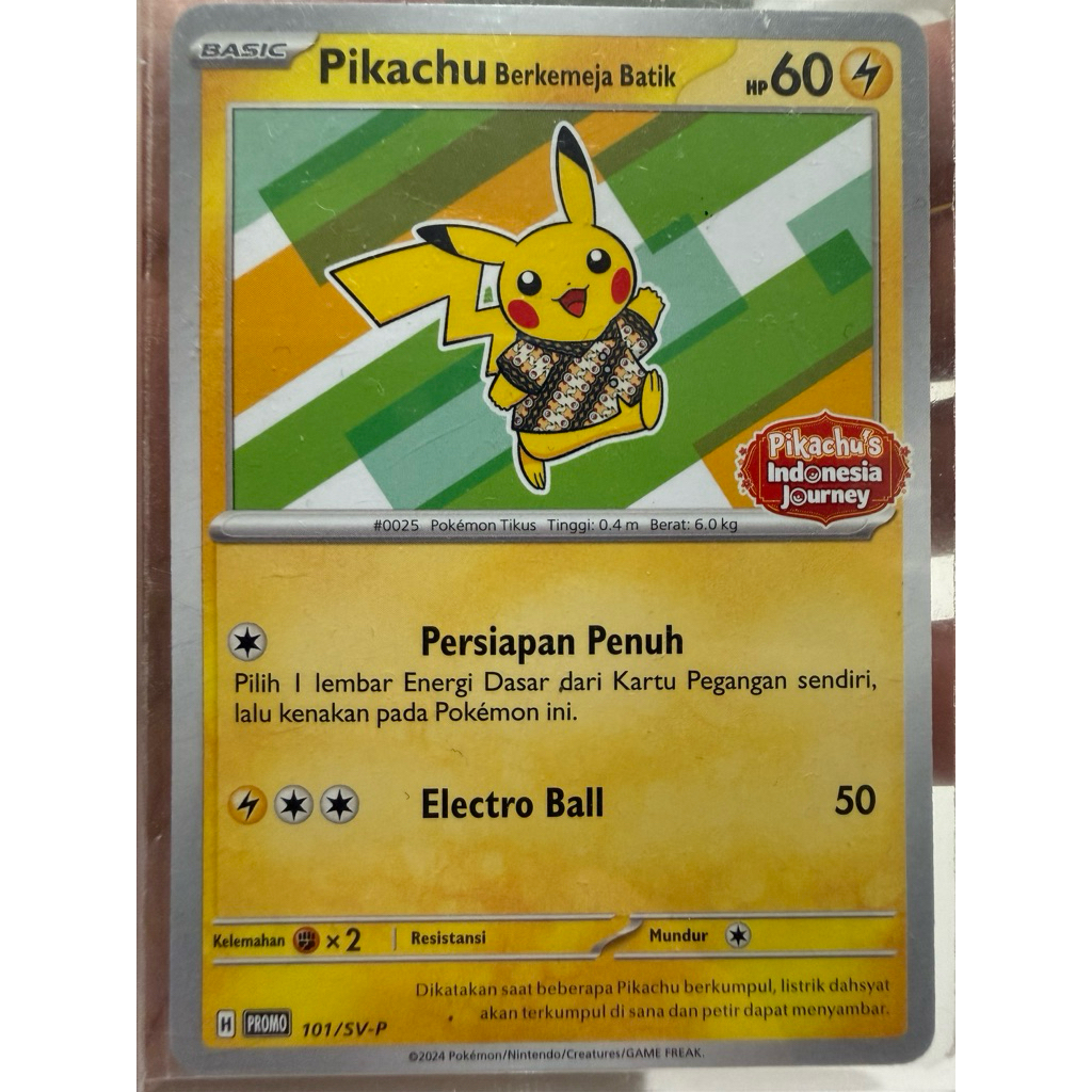 pokemon tgc pikachu berkemeja batik