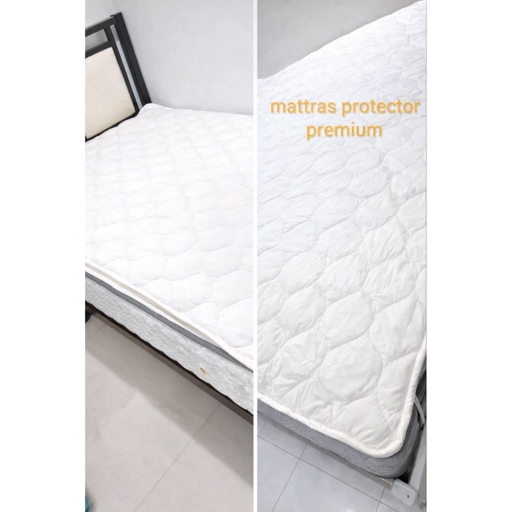 SevenSleep - Mattras Protector Premium (Ready Stock) Kain Katun Hotel 300TC - Ukuran 200x200 - 180x2