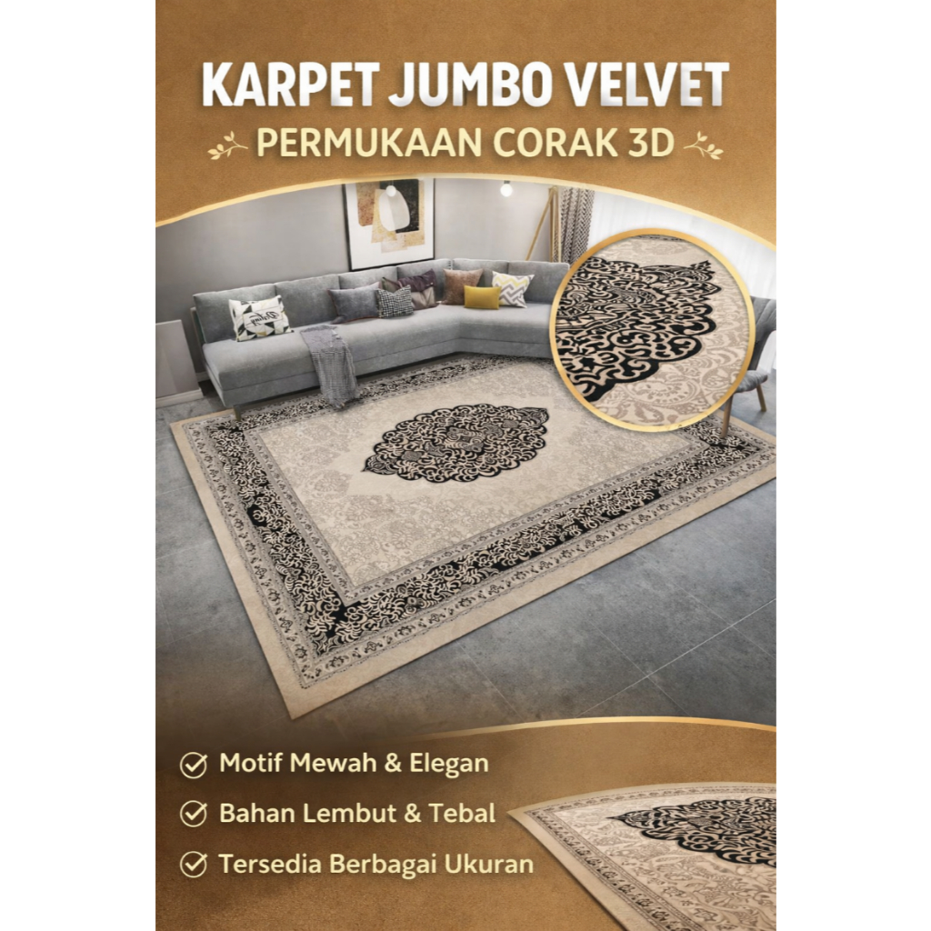PAMAN KARPET Karpet Jumbo Velvet 200x300cm