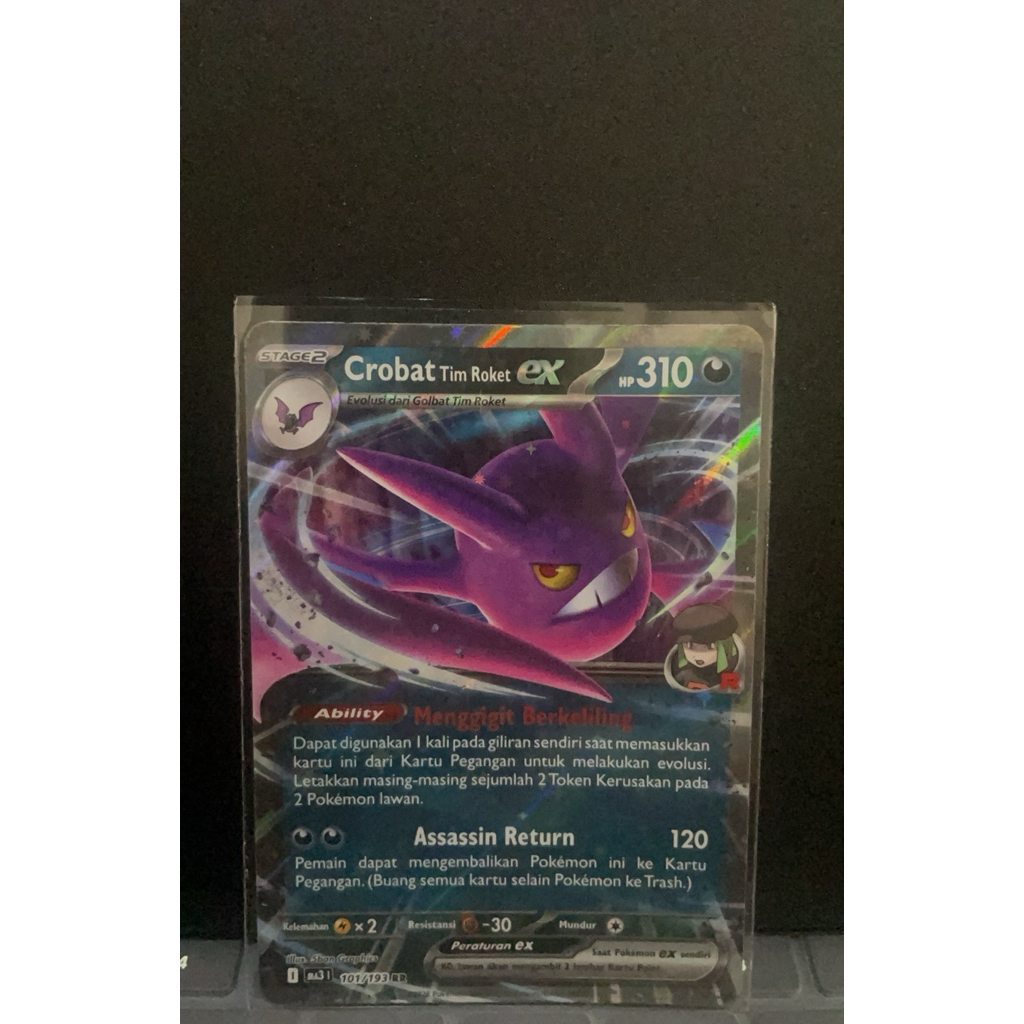 Kartu Pokemon Crobat Tim Roket EX 101/193 RR (ID)