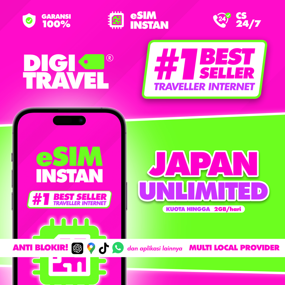 eSIM Jepang Unlimited | eSIM Japan Internet | eSIM Roaming