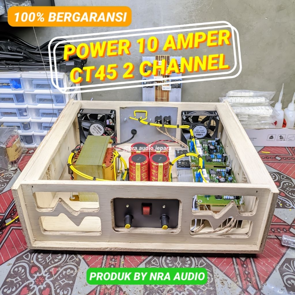 POWER 10 AMPER CT45 BOX TRIPLEK POWER RAKITAN 10 AMPER KECIL CT45 POWER AMPLIFIER MURAH SIAP PAKAI P