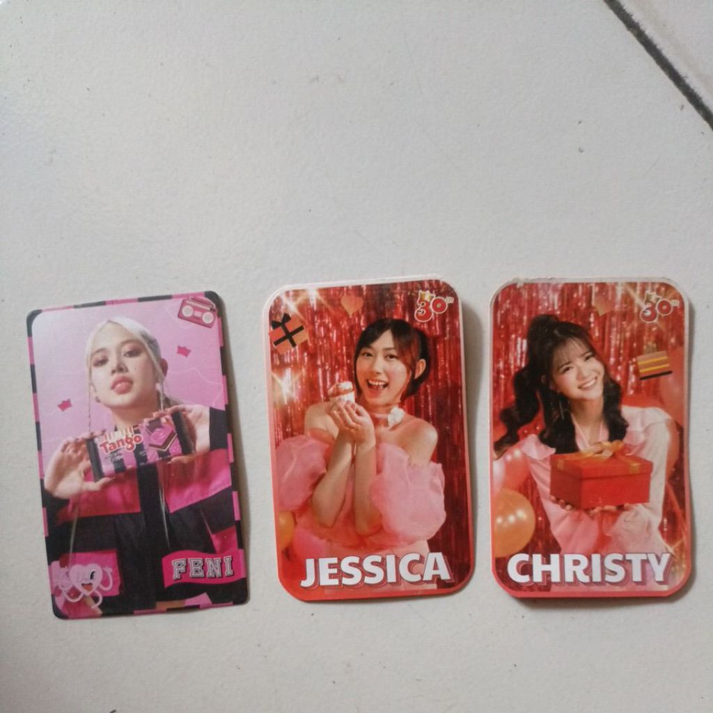 JKT48 X Tango Original Photocard | Christy, Jessi, Feni