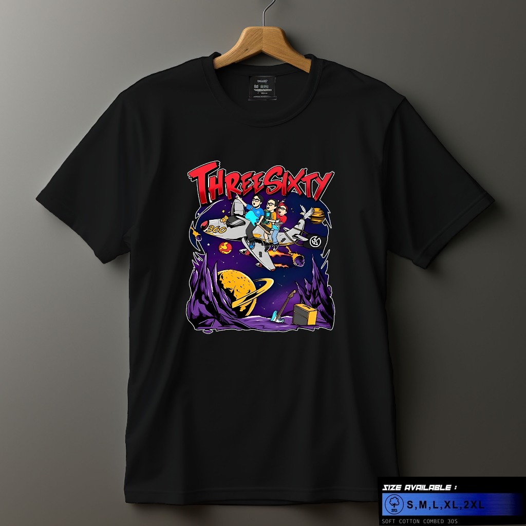 KAOS THREESIXTY KAOS THREESIXTY SKATEPUNK KAOS BAND COCOK UNTUK PRIA DAN WANITA