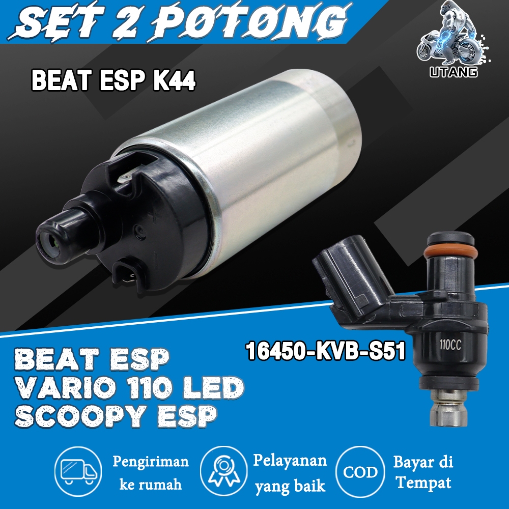 ROTAK FULL PUMP INJECTOR+ROTAK K44 untuk Scoopy FI, Vario 110, Vario 125 FI, Vario 110 Motorcycle