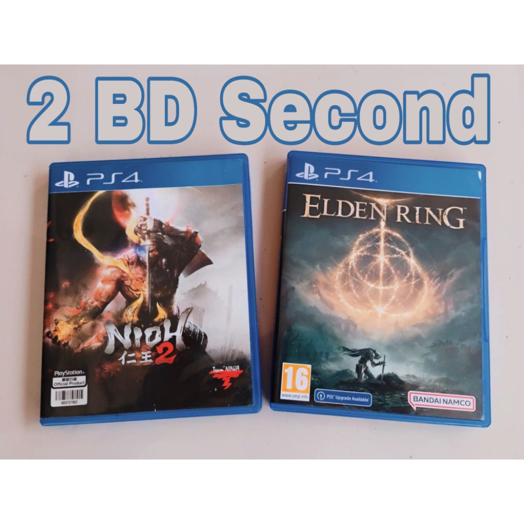 Kaset ps4 Elden Ring dan Nioh 2 bekas, Soulslike Bundle