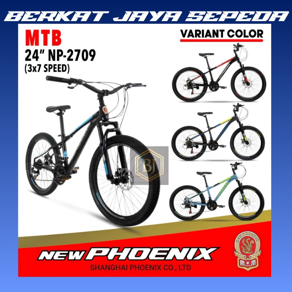 SEPEDA GUNUNG MTB 24 NEW PHOENIX 2709 / SEPEDA GUNUNG DEWASA / SEPEDA ANAK REMAJA