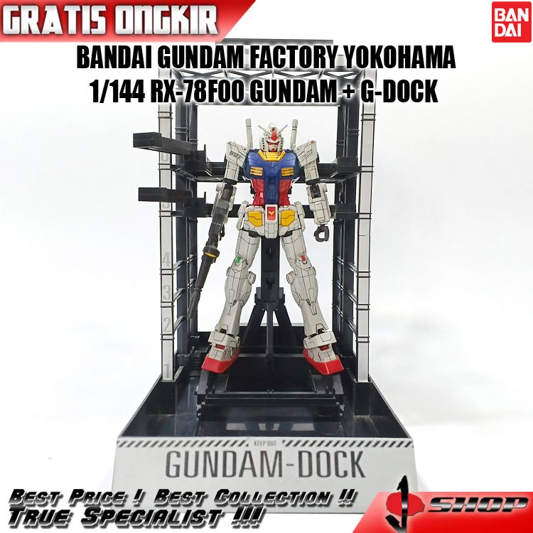 BANDAI GUNDAM FACTORY YOKOHAMA 1/144 RX-78F00 GUNDAM + G-DOCK (3) LTD14416