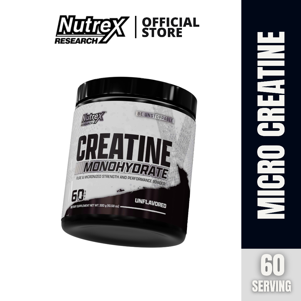 Nutrex Research Creatine Monohydrate 300 GR 60 Serving / Micronized Creatine / Creatine Monohydrate 
