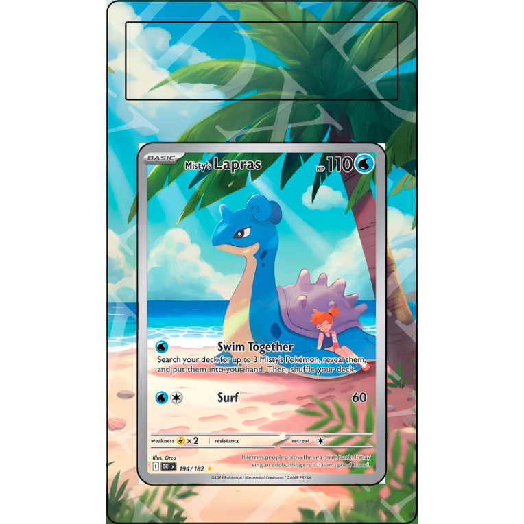 Misty's Lapras #194 Pokemon Destined Rivals (Custom Extended Art)