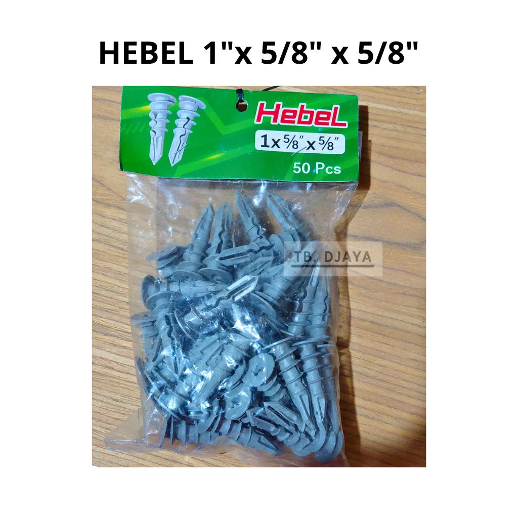Fisher Hebel Bata Ringan Ukuran 1x5/8" / Fiser Penguat Skrup Bata Ringan - Ukuran 1x5/8"